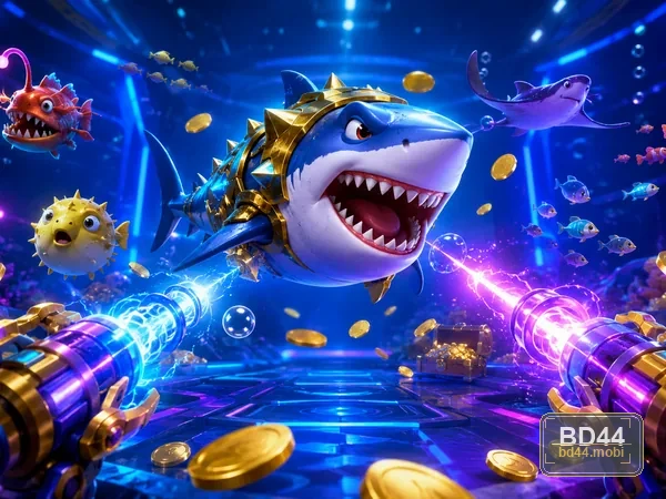 BD44 God Fish Slicing fishing arcade gameplay screen