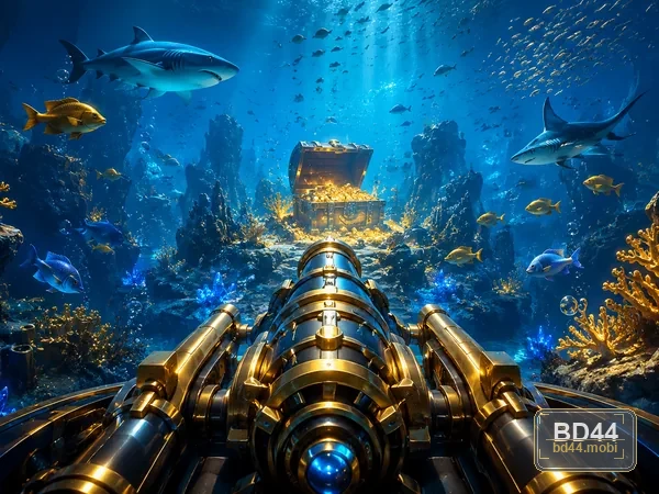 God Fish Slicing fish shooting game targeting scene
